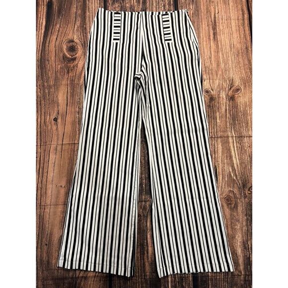 Boston Proper Women's Striped High Waist Palazzo Pants Size 10 - Picture 1 of 5